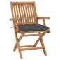 vidaXL Sedie da Giardino 2 pz con Cuscini Antracite Massello di Teak vidaXL Sedie da Giardino 2 pz con Cuscini Antracite Massello di Teak