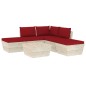 vidaXL Set Divani da Giardino su Pallet 6 pz con Cuscini Legno Abete vidaXL Set Divani da Giardino su Pallet 6 pz con Cuscini Legno Abete