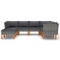 vidaXL Set Divani da Giardino 8 pz con Cuscini in Polyrattan Grigio vidaXL Set Divani da Giardino 8 pz con Cuscini in Polyrattan Grigio