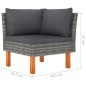 vidaXL Set Divani da Giardino 8 pz con Cuscini in Polyrattan Grigio vidaXL Set Divani da Giardino 8 pz con Cuscini in Polyrattan Grigio