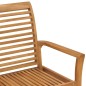 vidaXL Panca da Giardino e Cuscino Grigio Talpa 112 cm Massello Teak vidaXL Panca da Giardino e Cuscino Grigio Talpa 112 cm Massello Teak
