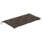 vidaXL Panca da Giardino e Cuscino Grigio Talpa 112 cm Massello Teak vidaXL Panca da Giardino e Cuscino Grigio Talpa 112 cm Massello Teak