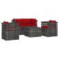 vidaXL Set Divani da Giardino su Pallet 5 pz con Cuscini Massello Pino vidaXL Set Divani da Giardino su Pallet 5 pz con Cuscini Massello Pino