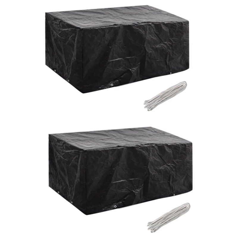 vidaXL Coperture Arredi Giardino 2pz Polyrattan 4 Persone 180x140cm vidaXL Coperture Arredi Giardino 2pz Polyrattan 4 Persone 180x140cm