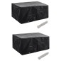 vidaXL Coperture Arredi Giardino 2pz Polyrattan 4 Persone 180x140cm vidaXL Coperture Arredi Giardino 2pz Polyrattan 4 Persone 180x140cm