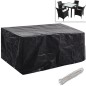 vidaXL Coperture Arredi Giardino 2pz Polyrattan 4 Persone 180x140cm vidaXL Coperture Arredi Giardino 2pz Polyrattan 4 Persone 180x140cm