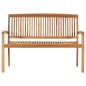 vidaXL Panchina da Giardino Impilabile e Cuscino 128,5cm Teak Massello vidaXL Panchina da Giardino Impilabile e Cuscino 128,5cm Teak Massello