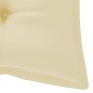 vidaXL Panchina da Giardino Impilabile e Cuscino 128,5cm Teak Massello vidaXL Panchina da Giardino Impilabile e Cuscino 128,5cm Teak Massello