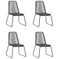 vidaXL Set da Pranzo da Giardino 5 pz in Rattan PVC Nero vidaXL Set da Pranzo da Giardino 5 pz in Rattan PVC Nero