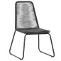 vidaXL Set da Pranzo da Giardino 5 pz in Rattan PVC Nero vidaXL Set da Pranzo da Giardino 5 pz in Rattan PVC Nero