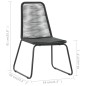 vidaXL Set da Pranzo da Giardino 5 pz in Rattan PVC Nero vidaXL Set da Pranzo da Giardino 5 pz in Rattan PVC Nero