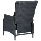 vidaXL Set Pranzo da Giardino 7pz con Cuscini Polyrattan Grigio Scuro vidaXL Set Pranzo da Giardino 7pz con Cuscini Polyrattan Grigio Scuro