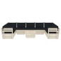 vidaXL Set Divani da Giardino su Pallet 10 pz con Cuscini Legno Abete vidaXL Set Divani da Giardino su Pallet 10 pz con Cuscini Legno Abete