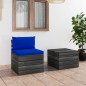vidaXL Set Divani da Giardino su Pallet 2 pz con Cuscini Massello Pino vidaXL Set Divani da Giardino su Pallet 2 pz con Cuscini Massello Pino