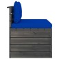 vidaXL Set Divani da Giardino su Pallet 2 pz con Cuscini Massello Pino vidaXL Set Divani da Giardino su Pallet 2 pz con Cuscini Massello Pino