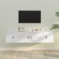 Set Mobili Porta TV 3 pz Bianco in Legno Multistrato Set Mobili Porta TV 3 pz Bianco in Legno Multistrato