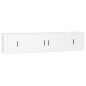 Set Mobili Porta TV 3 pz Bianco in Legno Multistrato Set Mobili Porta TV 3 pz Bianco in Legno Multistrato