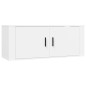Set Mobili Porta TV 3 pz Bianco in Legno Multistrato Set Mobili Porta TV 3 pz Bianco in Legno Multistrato