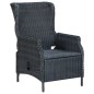 vidaXL Set Pranzo da Giardino 9 pz con Cuscini Polyrattan Grigio Scuro vidaXL Set Pranzo da Giardino 9 pz con Cuscini Polyrattan Grigio Scuro