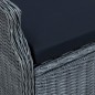 vidaXL Set Pranzo da Giardino 9 pz con Cuscini Polyrattan Grigio Scuro vidaXL Set Pranzo da Giardino 9 pz con Cuscini Polyrattan Grigio Scuro