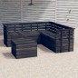 vidaXL Set Divani da Giardino su Pallet 6 pz Legno Pino Grigio Scuro