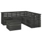 vidaXL Set Divani da Giardino su Pallet 6 pz Legno Pino Grigio Scuro