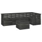 vidaXL Set Divani da Giardino su Pallet 6 pz Legno Pino Grigio Scuro