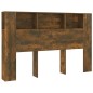 Testiera con Scomparti Rovere Fumo 160x18,5x104,5 cm Testiera con Scomparti Rovere Fumo 160x18,5x104,5 cm