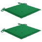 vidaXL Sedie da Giardino con Cuscini Verdi 2 pz in Massello di Teak vidaXL Sedie da Giardino con Cuscini Verdi 2 pz in Massello di Teak