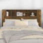 Testiera con Scomparti Rovere Fumo 160x18,5x104,5 cm Testiera con Scomparti Rovere Fumo 160x18,5x104,5 cm