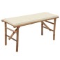 vidaXL Panca da Giardino Pieghevole con Cuscino 118 cm in Bambù vidaXL Panca da Giardino Pieghevole con Cuscino 118 cm in Bambù