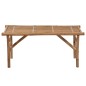 vidaXL Panca da Giardino Pieghevole con Cuscino 118 cm in Bambù vidaXL Panca da Giardino Pieghevole con Cuscino 118 cm in Bambù
