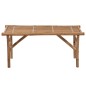 vidaXL Panca da Giardino Pieghevole con Cuscino 118 cm in Bambù vidaXL Panca da Giardino Pieghevole con Cuscino 118 cm in Bambù