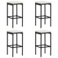 vidaXL Set Bar da Giardino 5 pz con Cuscini Polyrattan Nero vidaXL Set Bar da Giardino 5 pz con Cuscini Polyrattan Nero