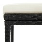 vidaXL Set Bar da Giardino 5 pz con Cuscini Polyrattan Nero vidaXL Set Bar da Giardino 5 pz con Cuscini Polyrattan Nero