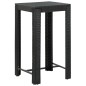 vidaXL Set Bar da Giardino 5 pz con Cuscini Polyrattan Nero vidaXL Set Bar da Giardino 5 pz con Cuscini Polyrattan Nero