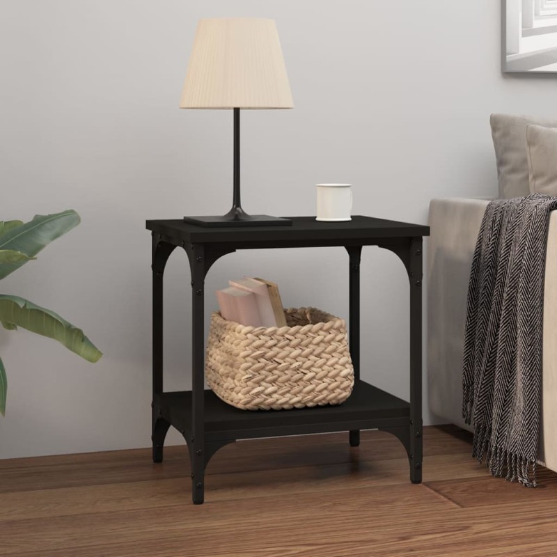 Tavolino Nero 40x30x42 cm in Legno Multistrato Tavolino Nero 40x30x42 cm in Legno Multistrato