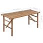 vidaXL Panca da Giardino Pieghevole con Cuscino 118 cm in Bambù vidaXL Panca da Giardino Pieghevole con Cuscino 118 cm in Bambù
