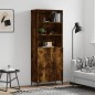 vidaXL Credenza Rovere Fumo 69,5x34x180 cm in Legno Multistrato vidaXL Credenza Rovere Fumo 69,5x34x180 cm in Legno Multistrato