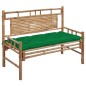 vidaXL Panca da Giardino con Cuscino 120 cm in Bambù vidaXL Panca da Giardino con Cuscino 120 cm in Bambù