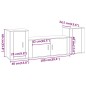 Set Mobili Porta TV 3 pz Bianco in Legno Multistrato Set Mobili Porta TV 3 pz Bianco in Legno Multistrato