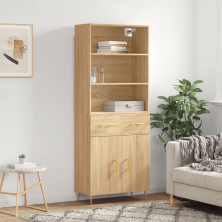 vidaXL Credenza Rovere Sonoma 69,5x34x180 cm in Legno Multistrato