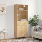 vidaXL Credenza Rovere Sonoma 69,5x34x180 cm in Legno Multistrato