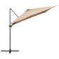 Ombrellone a Sbalzo con LED e Palo in Acciaio 250x250 cm Talpa Ombrellone a Sbalzo con LED e Palo in Acciaio 250x250 cm Talpa