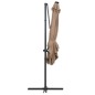 Ombrellone a Sbalzo con LED e Palo in Acciaio 250x250 cm Talpa Ombrellone a Sbalzo con LED e Palo in Acciaio 250x250 cm Talpa