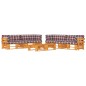 vidaXL Set Divani in Pallet con Cuscini 6 pz in Pino Impregnato Miele vidaXL Set Divani in Pallet con Cuscini 6 pz in Pino Impregnato Miele