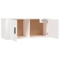 Set di Mobili Porta TV 2 pz Bianco in Legno Multistrato Set di Mobili Porta TV 2 pz Bianco in Legno Multistrato