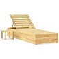 vidaXL Lettino da Giardino con Tavolino Cuscino Legno Pino Impregnato vidaXL Lettino da Giardino con Tavolino Cuscino Legno Pino Impregnato