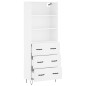vidaXL Credenza Bianca 69,5x34x180 cm in Legno Multistrato vidaXL Credenza Bianca 69,5x34x180 cm in Legno Multistrato