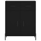 vidaXL Credenza Nera 69,5x34x180 cm in Legno Multistrato vidaXL Credenza Nera 69,5x34x180 cm in Legno Multistrato